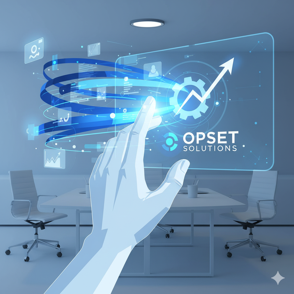 An illustration of AI helping a small business